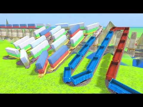 GOODS TRAIN NE KIYA RICKY BIG CIRCLE CROSSING AND BUMPY CROSSING #loco |Train Simulator|