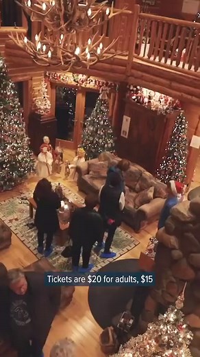 At 'The History of the Christmas Tree Walk' in Algonac, Michigan, visitors can tour a 9,500-square-foot log home decorated with more than 300 Christmas trees. | MLive.com