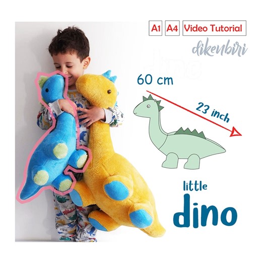 PDF 23 Inch Dinosaur Sewing Pattern- Stuffed Animal Gift- Printable 60 Cm Dino Toy - Etsy