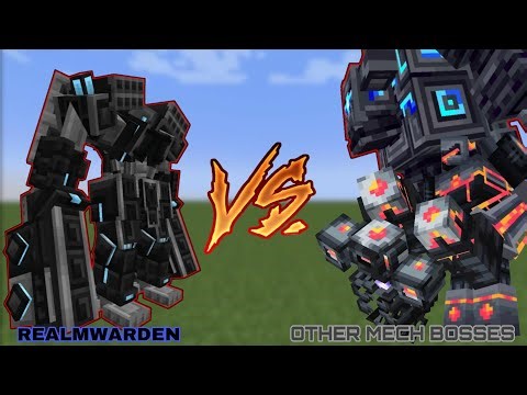 Realmwarden VS Other Mech Bosses|MobBattle|Minecraft Java|