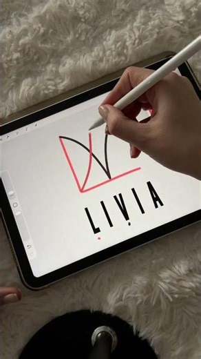 Master the Art of Name Logos with LIVIA's Signature Style #letterlogo #namelogo #procreate
