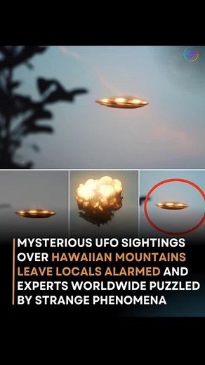 🚨 “What Just Happened Over Hawaii?! This Looks Impossible!” Residents in Hawaii are on edge after a series of mysterious UFO sightings were spotted hovering over the mountain ranges. Multiple witnesses captured glowing disc-shaped objects moving silently through the sky — with some even appearing to change direction instantly. ✔ Strange lights hovering with no sound ✔ Sudden flashes in the sky ✔ Objects disappearing and reappearing ✔ A shockwave-like explosion seen by several witnesses Experts 