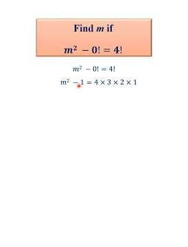Factorial Equation - GCSE -A level #factorials #maths