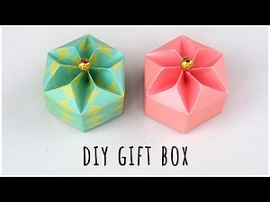 Hexagonal Gift Box Tutorial | How to Make Paper Gift Box with Lid
