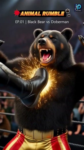 ANIMAL RUMBLE EP 01 Black Bear vs Doberman