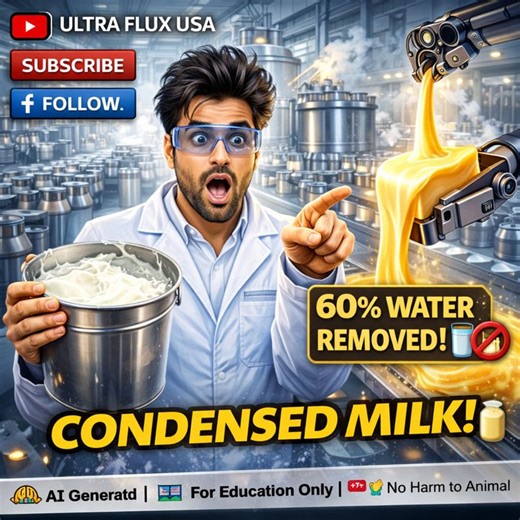 How Condensed Milk Is Made in Factory 2026: Vacuum Boiling Sweetest Milk for 10 Hours! 🥛🏭🚀 Discover how condensed milk is made in factory settings like never before! Inside the 2026 Smart-Dairy Giga-Factory, watch 50,000 liters of raw milk transform into thick, creamy "liquid gold" sweetened condensed milk through hyper-automated vacuum evaporation and robotic precision. 🥛✨ From flash-pasteurization in 0.1 seconds to multi-stage vacuum-pan evaporators that boil milk at low temps (no burning 