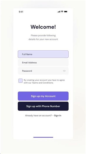 Flutter sign-up screen — one command install #flutter