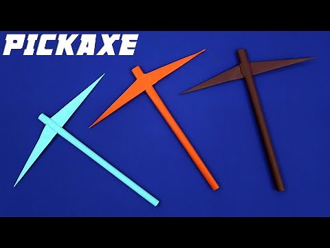 Making Pickaxe From Paper - ( How to make a Paper Pickaxe )
