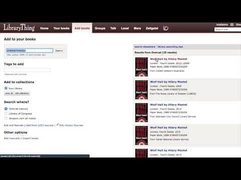 LibraryThing Tiny Tutorial: Add Books