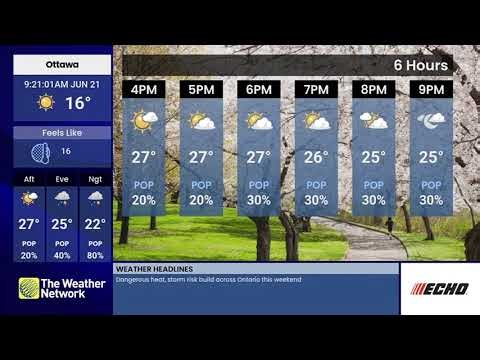 The Weather Network Local Forecast, Ottawa, 6/21/2025