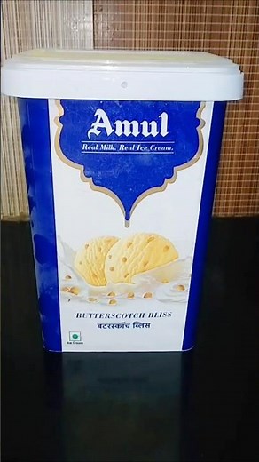 Trying Amul Butterscotch 4L Tub Ice Cream #shorts
