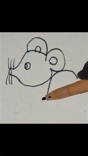 Simple mouse Drawing For Beginners. Easy drawing art With pencil#drawingmeme #drawing #drawing4kids