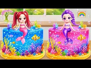 How to Make Princess Ocean Jelly Cup 🧜‍♀️👑 Mini Cooking ASMR | Bonny Sweet Baking