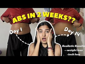ABS IN 2 weeks ?? I tried Chloe ting’s 2 weeks ab challenge (realistic results) | Shine with Sans🧿