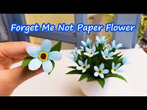 How To Make Forget Me Not Paper Flower / Easy Paper Flower / Góc nhỏ Handmade