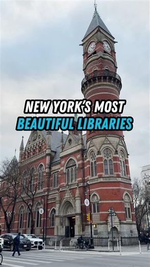 John Friia | All About NYC on Instagram: "This is one spot to check out for any history lover or bibliophile in New York City. The Jefferson Market Library in the West Village is one of the city’s most beautiful libraries and was built in the 1870s as a courthouse. Have you been inside? …… ….. …. … #nychistory #newyorkcity #nyc #nypl #iloveny #welovenyc #nyctour #nyclife #nyctravel #westvillage #discovernyc #didyouknow #library #bibliophile #newyorkpubliclibrary"