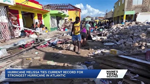 Hurricane Melissa ties strongest hurricane in the Atlantic on record