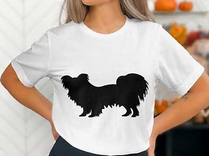 Download Papillon Dog Silhouette SVG, Dog Breed Clipart, Papillon Dog Vector, Digital Cut File