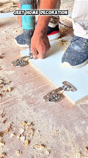 "Perfect Hinge Fitting Tutorial | Easy Cabinet Door Installation | #WoodworkingShorts #shortvideo