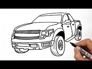 Ford Ranger Raptor | How To Draw Ford Pickup Raptor Very Simple