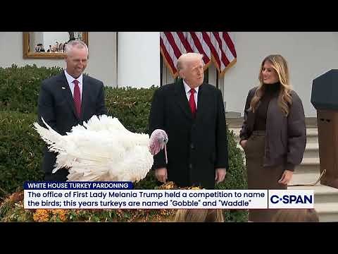 President Trump participates in National Thanksgiving Turkey Pardoning Ceremony