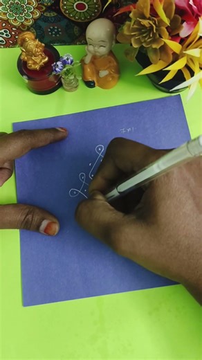 🌸 kolam design for beginners 7*1 dots 🎇#rpparurangoli #kolamdesign #reels #rangolidesigns