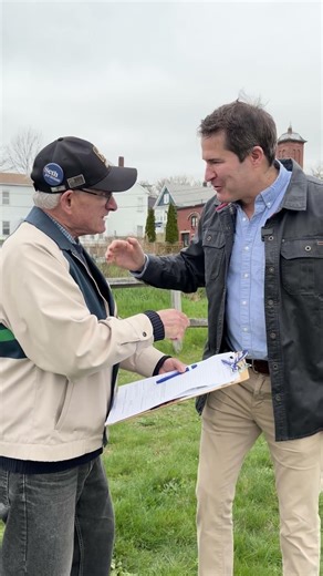 Seth Moulton Runs into Supporter Collecting Signatures for... Seth Moulton
