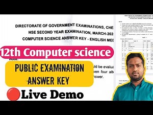 12th Computer science Public Examination important questions with answers key 2026|Vincent Info|