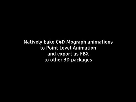 Bake Mograph animations natively in C4D for export to other 3D packages