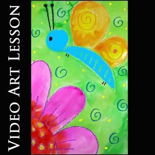 BUTTERFLY GARDEN Spring Art Lesson | Directed Drawing & Painting Activity