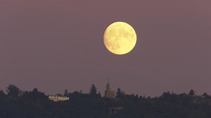 Full Moon Over Mountains