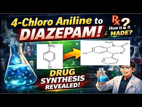 Diazepam Synthesis in Minutes 💊 | From 4-Chloroaniline!
