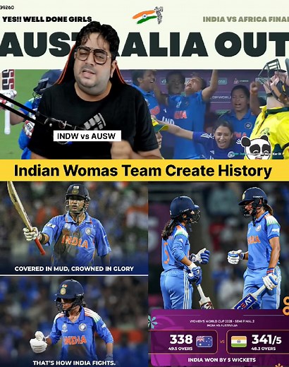 Indian Womans Team Create History #INDWvsAUSW #jemimahrodrigues #fblifestyle | AB Cricinfo