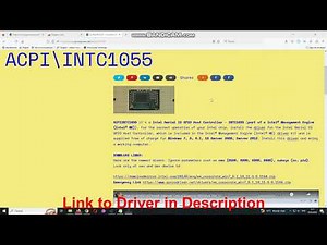 ACPI\\INTC1055 Drivers // Intel Serial IO GPIO Host Controller driver download and install manual