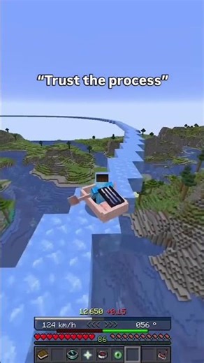 minecraft speed boat Minecraft #shorts #subscribe 😂