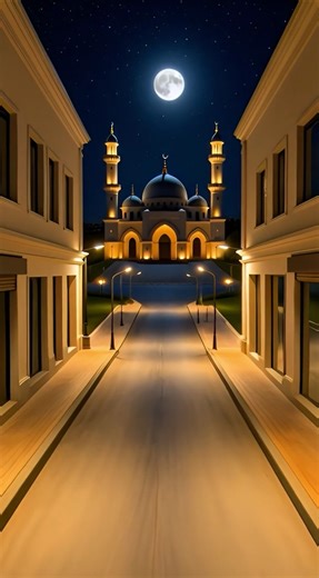 Moonlight Mosque Transformation 🌙✨ | Timelapse Street Cleaning & Modern City Upgrade#ramdan#shorts