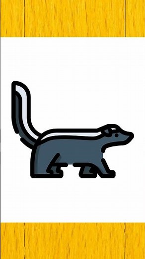 How to draw skunk #animalanatomy #animalfigure #animalgesture