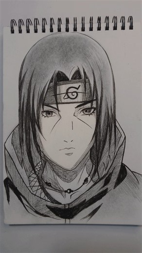 Itachi Uchiha Charcoal Drawing 🔥 | 2 Hours in 16 Seconds! #shorts