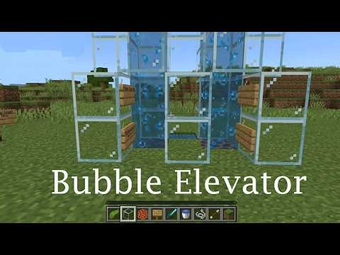 How to Build a Bubble Elevator in Minecraft! | FledLizard Minecraft