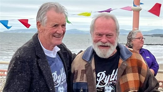 ‘Monty Python’ co-founders, Michael Palin and Terry Gilliam lend support for Terry Jones statue in Colwyn Bay, Wales | Tellyspotting