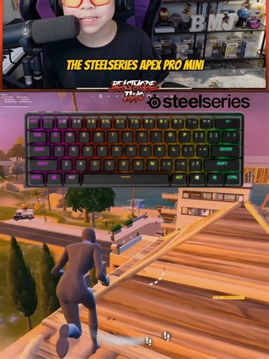 Here's why all the pros use this keyboard #apexpromini #steelseries #gaming #fortnite #fortniteclips This is the keyboard all the Fortnite pros are using. The @steelseries Apex Pro keyboard features adjustable OmniPoint magnetic switches, allowing per-key actuation distance customization from a rapid 0.1mm to a deep 4.0mm. This, combined with