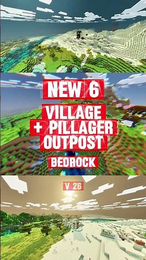 Insane Village & Outpost Spawns | Bedrock v 26.0 🏹🏘️