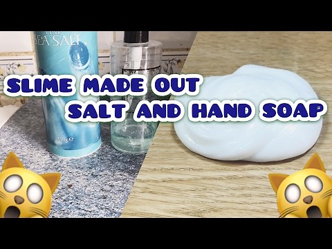 MAKING SLIME WITH SALT AND HAND SOAP EXPERIMENT! how to make slime with salt and hand soap!