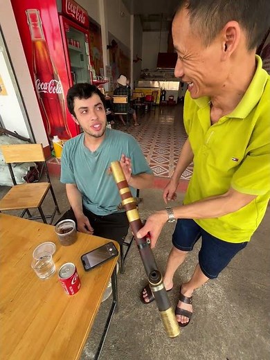 Trying a Traditional Bamboo Bong in Vietnam 😮 #viral