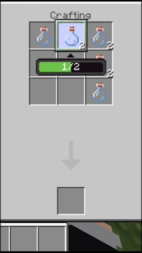 Minecraft me craft a xp bottle #minecraft #mcpe #shorts #youtubeshorts