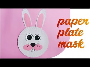paper plate rabbit mask | rabbit mask making | animal mask