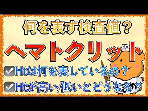 イラストで学ぶ医学！「ヘマトクリット値って何？」脱水や貧血の考え方とは