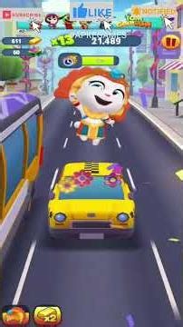 Talking Tom Gold Run Party Parade event Cleo Angela vs Roy Raccoon Gameplay Android ios