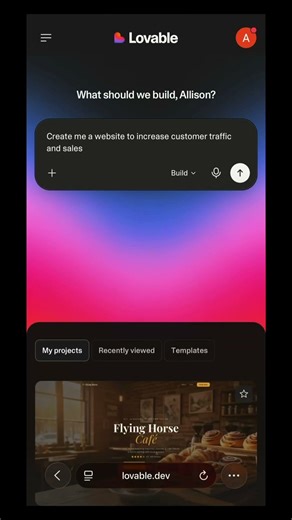 Lovable makes it easy. 5 free credits available daily 💰#lovablepartner