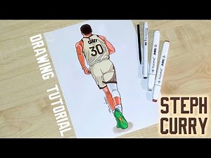 How to draw NBA player Steph Curry / Golden State Warriors